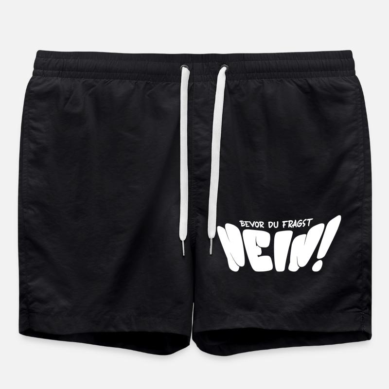 Bevor Du Fragst Nein - Badeshorts - Schwarz