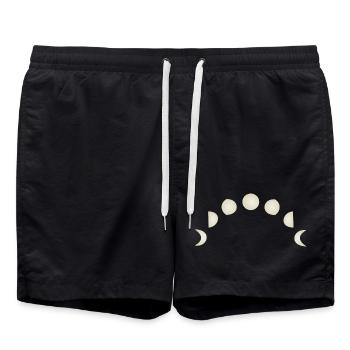 Moon phases Astronomy - Swim Trunks - black - Front - AI Model Male 185 light (185cm)