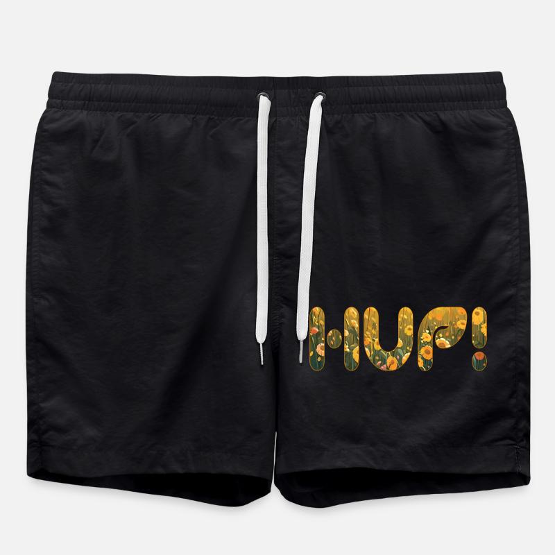 HUP im Blumenfeld - Badeshorts - Schwarz