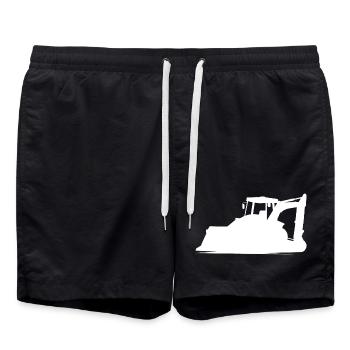 Opérateur d’excavatrice et d’équipement de construction Silhouette – - Short de bain - noir - Devant - AI Model Male 185 light (185cm)