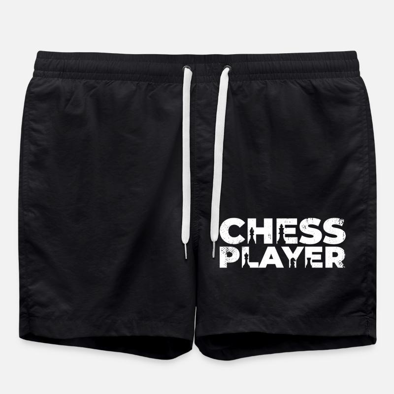 Lustiger Schachspieler - Badeshorts - Schwarz