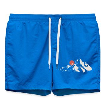 Sunrise Mountain Silhouette - Swim Trunks - cobalt blue - Front