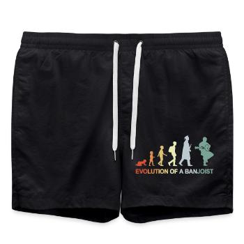 Banjo Player Evolution - Swim Trunks - black - Front - AI Model Male 185 light (185cm)