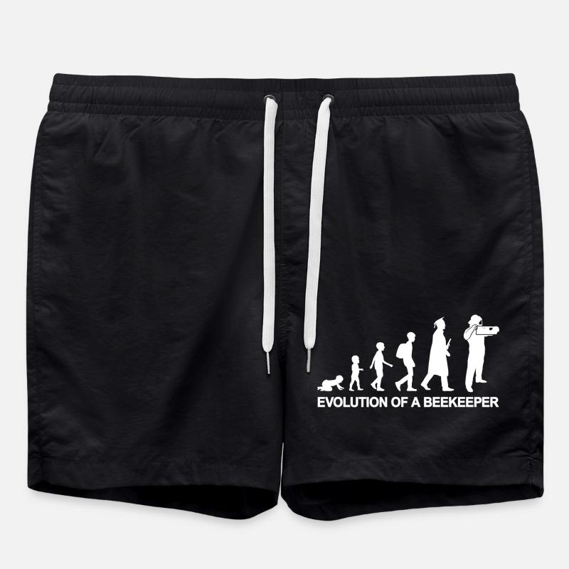 Kind zum Imker - Badeshorts - Schwarz