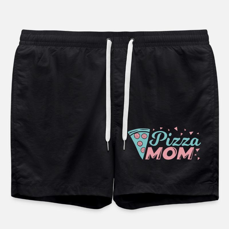 Pizza Mom - Swim Trunks - black