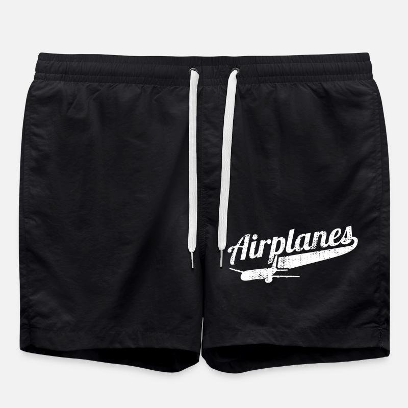 Flugzeuge - Badeshorts - Schwarz