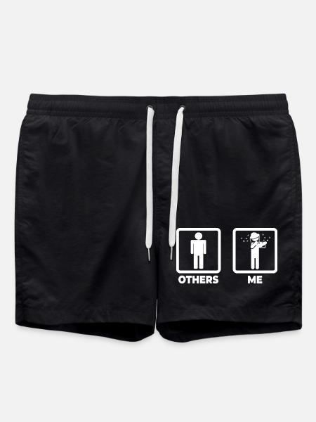 Beekeeper Stick Figure - Swim Trunks - black