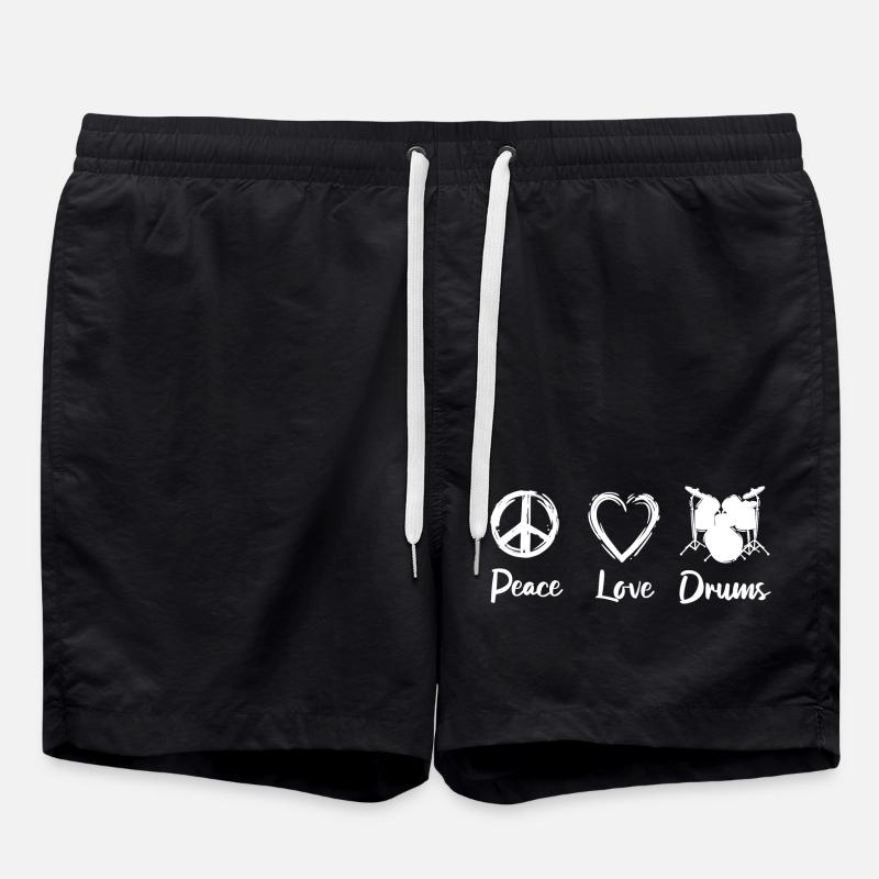 Tambours d’amour de paix - Short de bain - noir