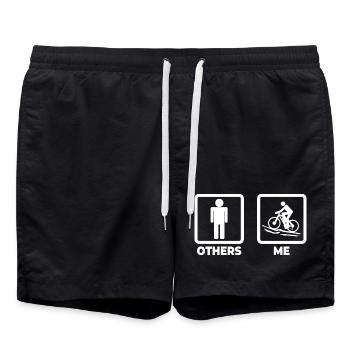 Figurines en bâton de vélo de montagne - Short de bain - noir - Devant - AI Model Male 185 light (185cm)