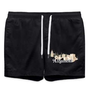 Alhambra (sombre) - Short de bain - noir - Devant - AI Model Male 185 light (185cm)