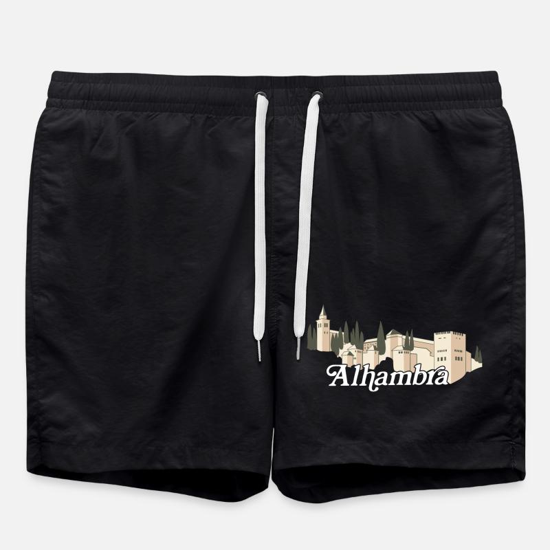 Alhambra (dark) - Swim Trunks - black