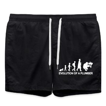 Développement d’un plombier - Short de bain - noir - Devant - AI Model Male 185 light (185cm)