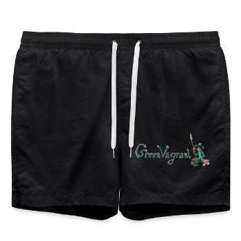 The Green Wanderer - Swim Trunks - black - Front - AI Model Male 185 light (185cm)