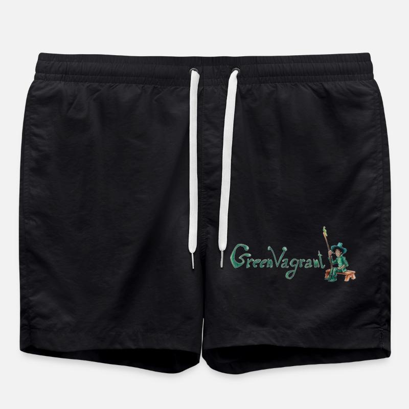 Le Vagabond vert - Short de bain - noir