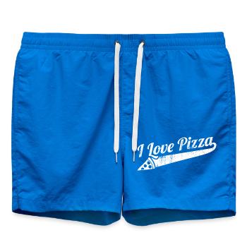 I love pizza - Swim Trunks - cobalt blue - Front