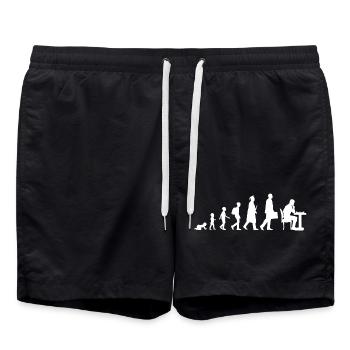 Child to chess player - Swim Trunks - black - Front - AI Model Male 185 light (185cm)