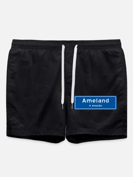 Ameland place name sign - Swim Trunks - black