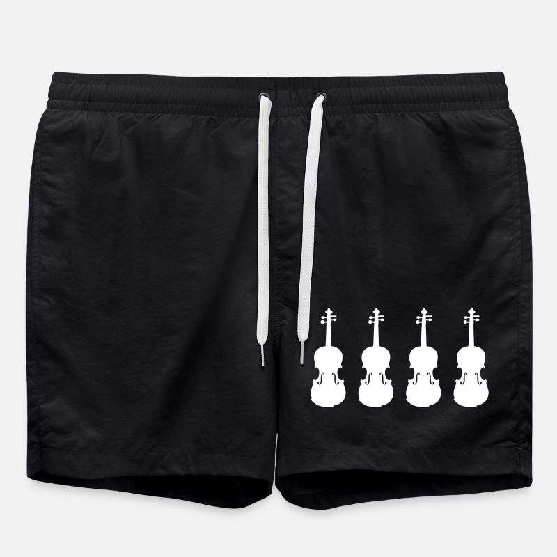 Retro Violins Models - Swim Trunks - black