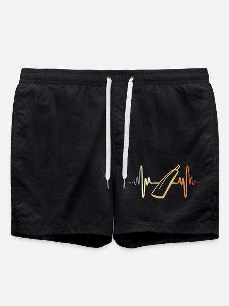 Cricket bat heart palpitations ECG - Swim Trunks - black