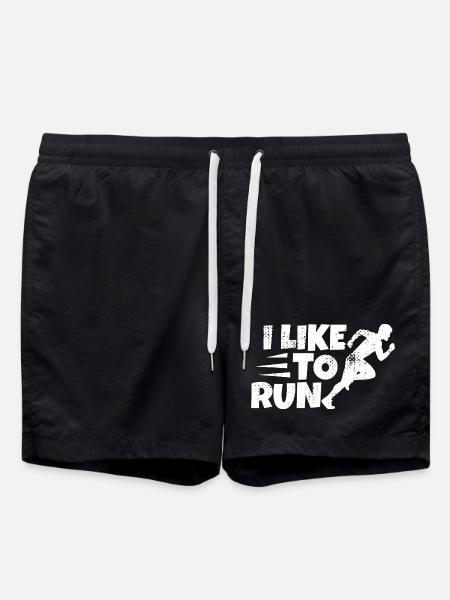 Funny Runner Saying - Swim Trunks - black
