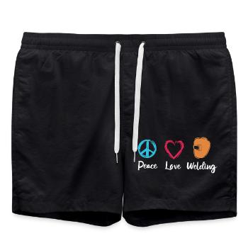 Paix Amour Soudure - Short de bain - noir - Devant - AI Model Male 185 light (185cm)