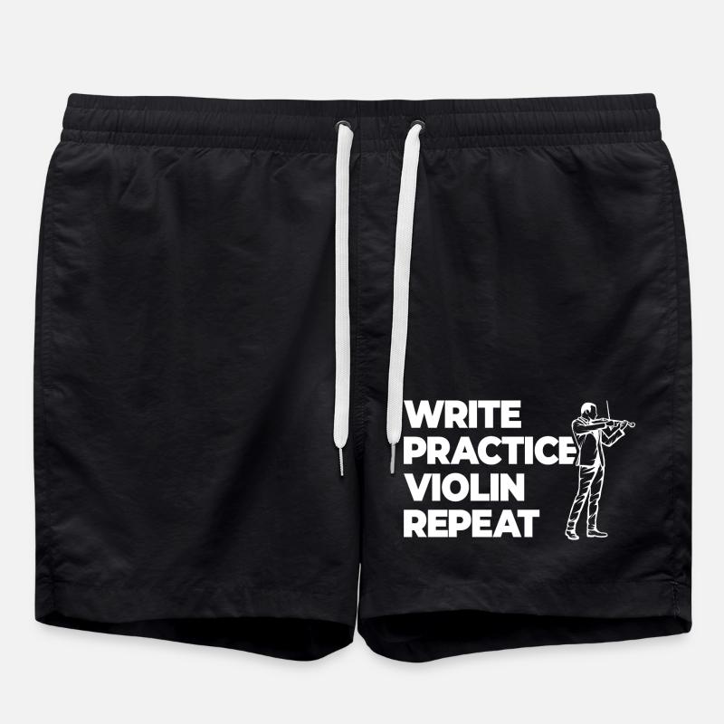 Writing Practice Repeating Violin - Swim Trunks - black