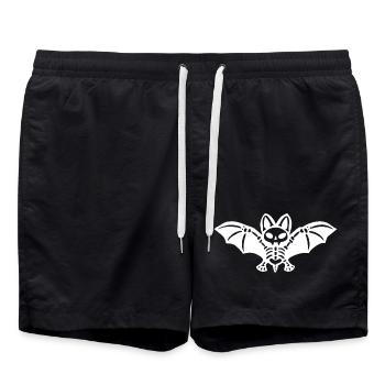 Skeletal bat - Swim Trunks - black - Front - AI Model Male 185 light (185cm)