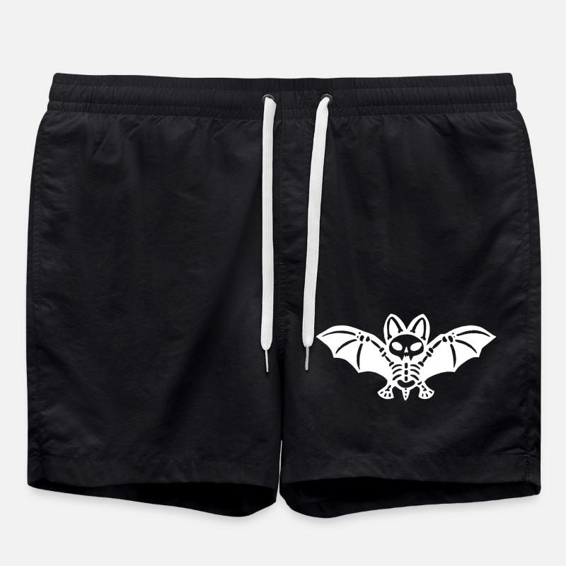 Skeletal bat - Swim Trunks - black