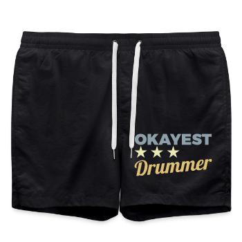 Batteur moyen - Short de bain - noir - Devant - AI Model Male 185 light (185cm)