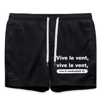 Citation énergique pour vendredi - Short de bain - noir - Devant - AI Model Male 185 light (185cm)