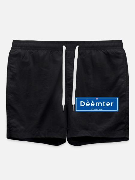 Dèèmter (Deventer) place name sign - Swim Trunks - black