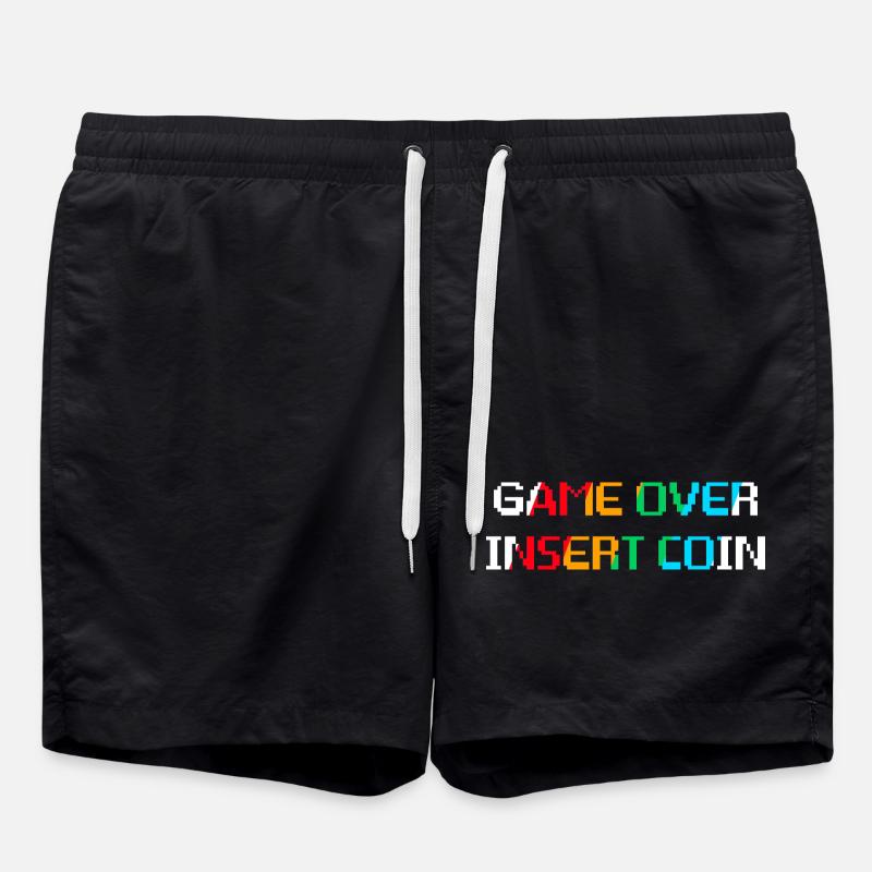 Game Over Münze einwerfen (dunkel) - Badeshorts - Schwarz