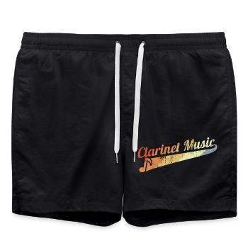 Vintage Clarinet - Swim Trunks - black - Front - AI Model Male 185 light (185cm)