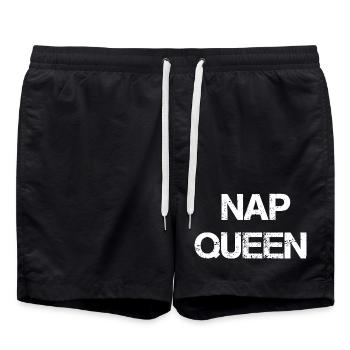 Lebendiges florales abstraktes Kunstdesign - Badeshorts - Schwarz - Vorne - AI Model Male 185 light (185cm)