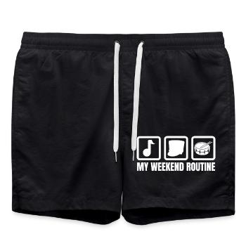 Week-end des batteurs - Short de bain - noir - Devant - AI Model Male 185 light (185cm)