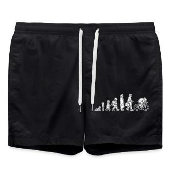 Evolution eines Radfahrers - Badeshorts - Schwarz - Vorne - AI Model Male 185 light (185cm)
