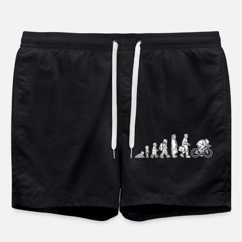 Evolution of a cyclist - Swim Trunks - black