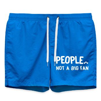 Humorous Quote Tee for Social Comedians - Swim Trunks - cobalt blue - Front