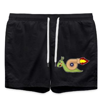 Schnecke Jogger Joggen Sport - Badeshorts - Schwarz - Vorne - AI Model Male 185 light (185cm)