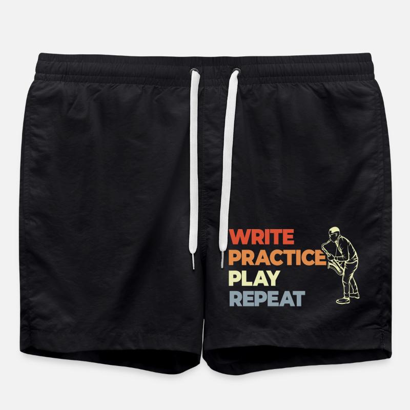Write Practice Play Repeat - Swim Trunks - black