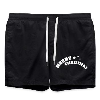 Joyeux Noël Joyeux Noël symbole Logo - Short de bain - noir - Devant - AI Model Male 185 light (185cm)
