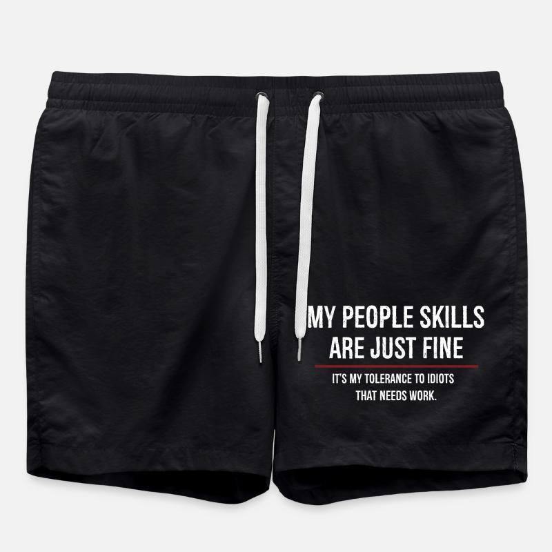 Mine menneskelige færdigheder er helt fine, det er min tolerance - Badeshorts - sort