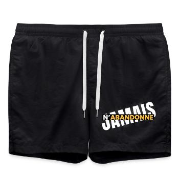 N'Abandonne Résilience Urbaine - Short de bain - noir - Devant - AI Model Male 185 light (185cm)