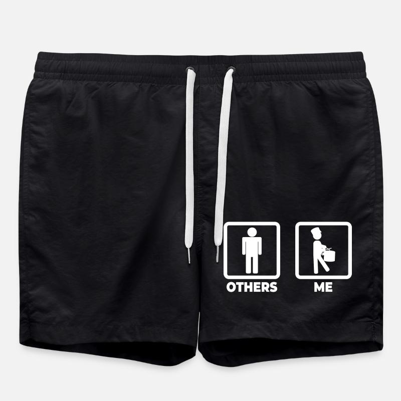Funny Snarl Drummer - Swim Trunks - black