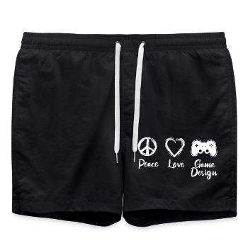 Spieleentwicklung Motivation - Badeshorts - Schwarz - Vorne - AI Model Male 185 light (185cm)
