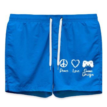 Game Development Motivation - Swim Trunks - cobalt blue - Front