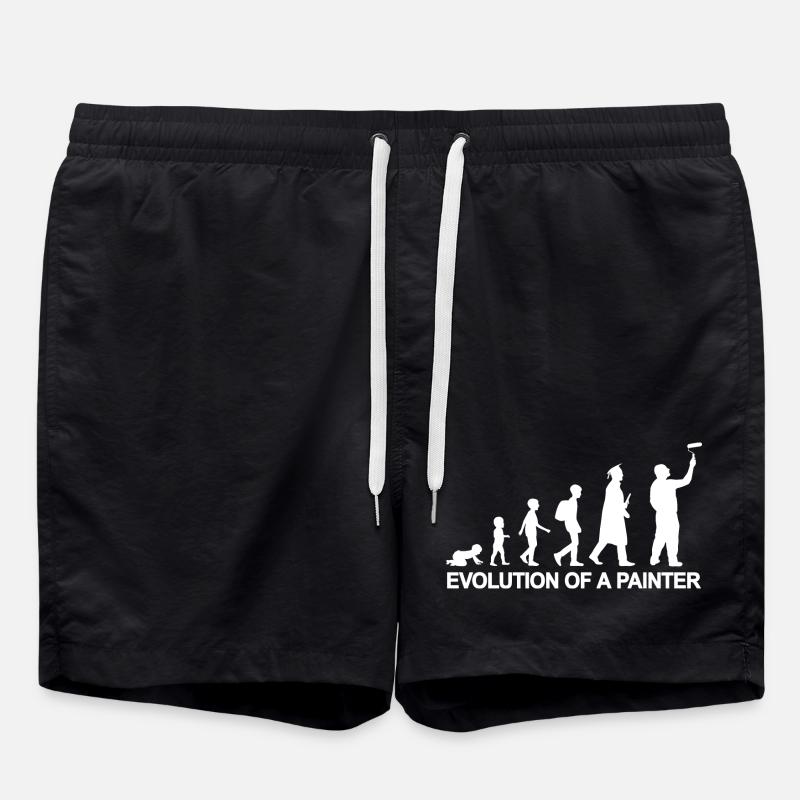 Development from child to painter - Swim Trunks - black