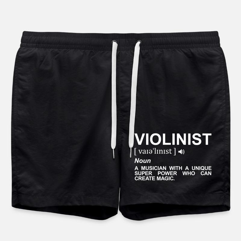Violinist Dictionary - Swim Trunks - black