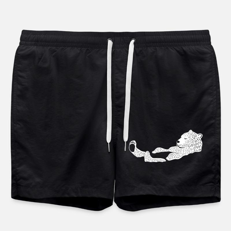 Ours blanc, le nageur - Short de bain - noir
