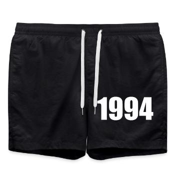 Personalize 1994 Birthday Template Design - Swim Trunks - black - Front - AI Model Male 185 light (185cm)